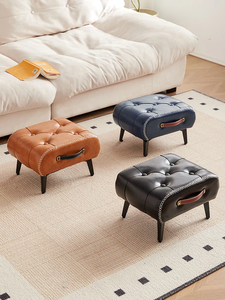 Sofa stool, living room, hand-held foot pedal, sitting on pier, household doorstep, shoe changing stool, household low stool