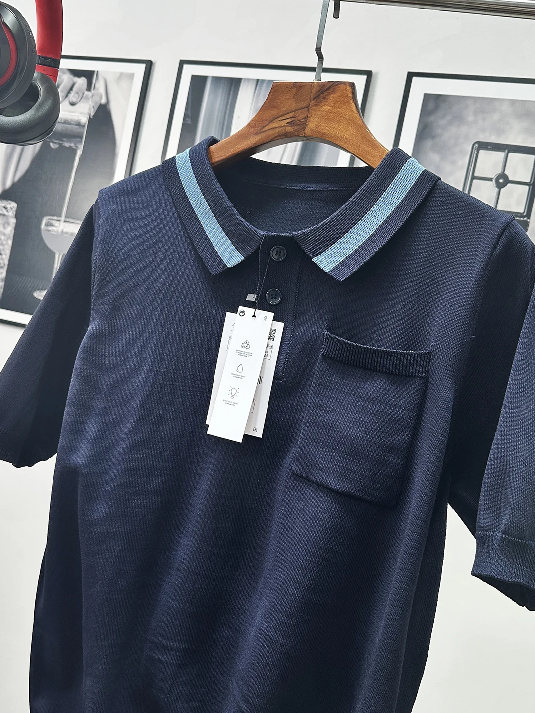 

Loose Casual Men's ort Sve irt Spring Summer New Sle Faionable Blo Color Stand Fit Busin Gentleman