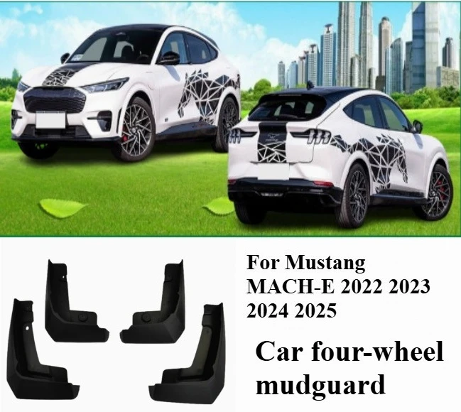For Mustang MACH-E 2022 2023 2024 2025 Car four-wheel mudguard frontand rear wheels anti siltwear-resistant and durable