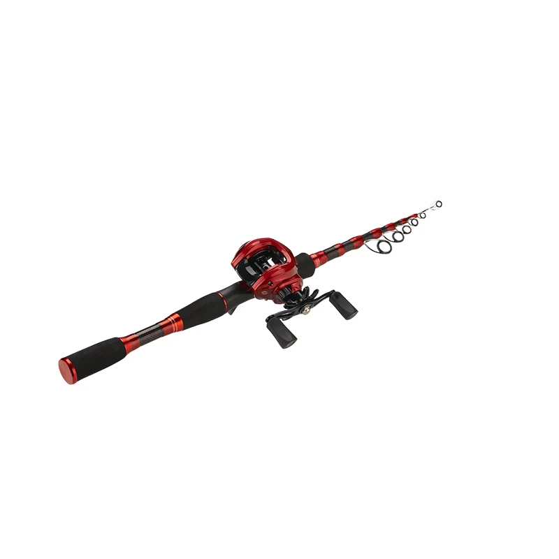 DEUKIO الصيد رود بكرة كومبو 1.8 متر 2.1 متر 2.4 متر ألياف الكربون قضيب مسبوك و 7.2:1 نسبة التروس المقبض الأيسر بكرة صب الطعم