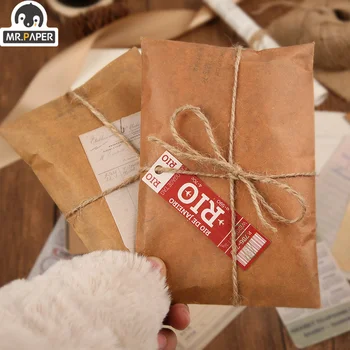 Mr.paper 10 pièces/ensemble Vintage papier Kraft enveloppe c...