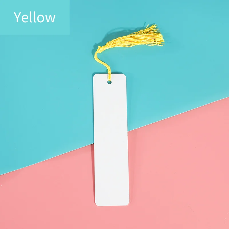 Sublimation Bookmark Blanks Metal Blank Bookmarks With Tassel For Heat Transfer Printing DIY Bookmarks Crafts