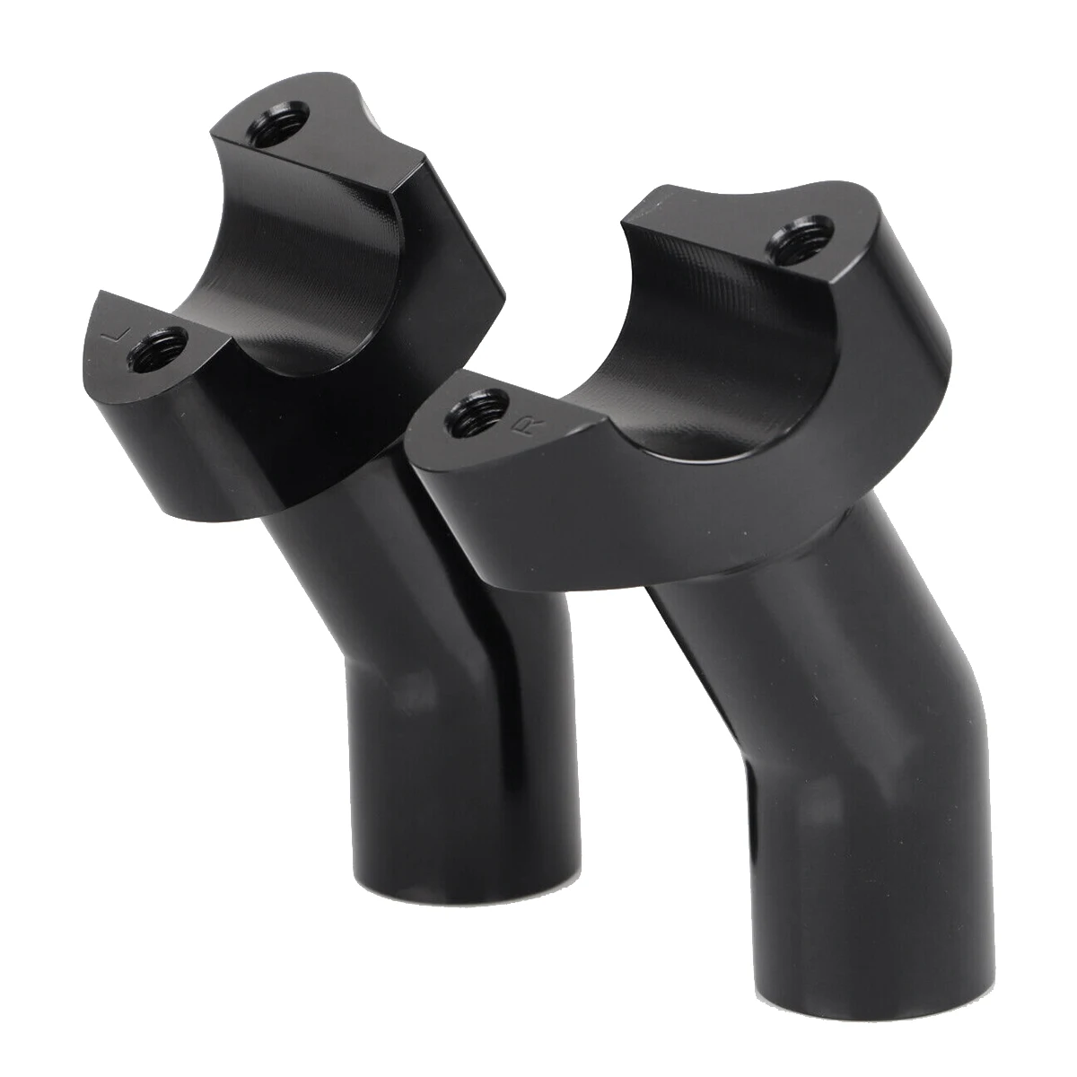 Black 3.5Inch Tall Pullback Handlebar Risers for Harley Softail Dyna Sportster Touring Pullback Aluminum Straight