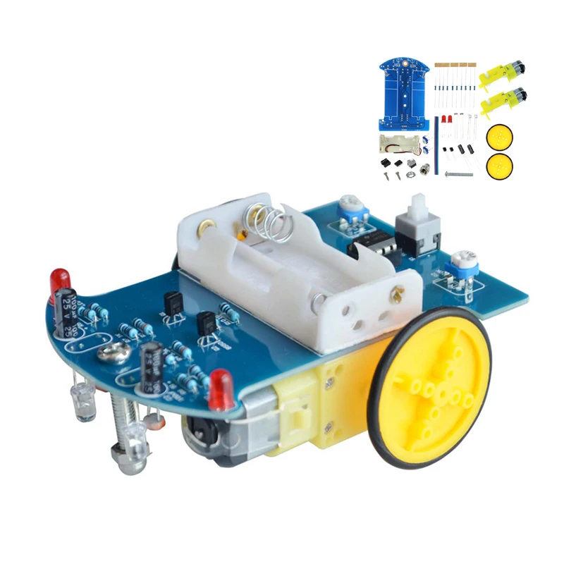 D2-1 kit diy linha de rastreamento inteligente kit carro inteligente tt motor eletrônico kit diy patrulha inteligente peças automóvel diy eletrônico