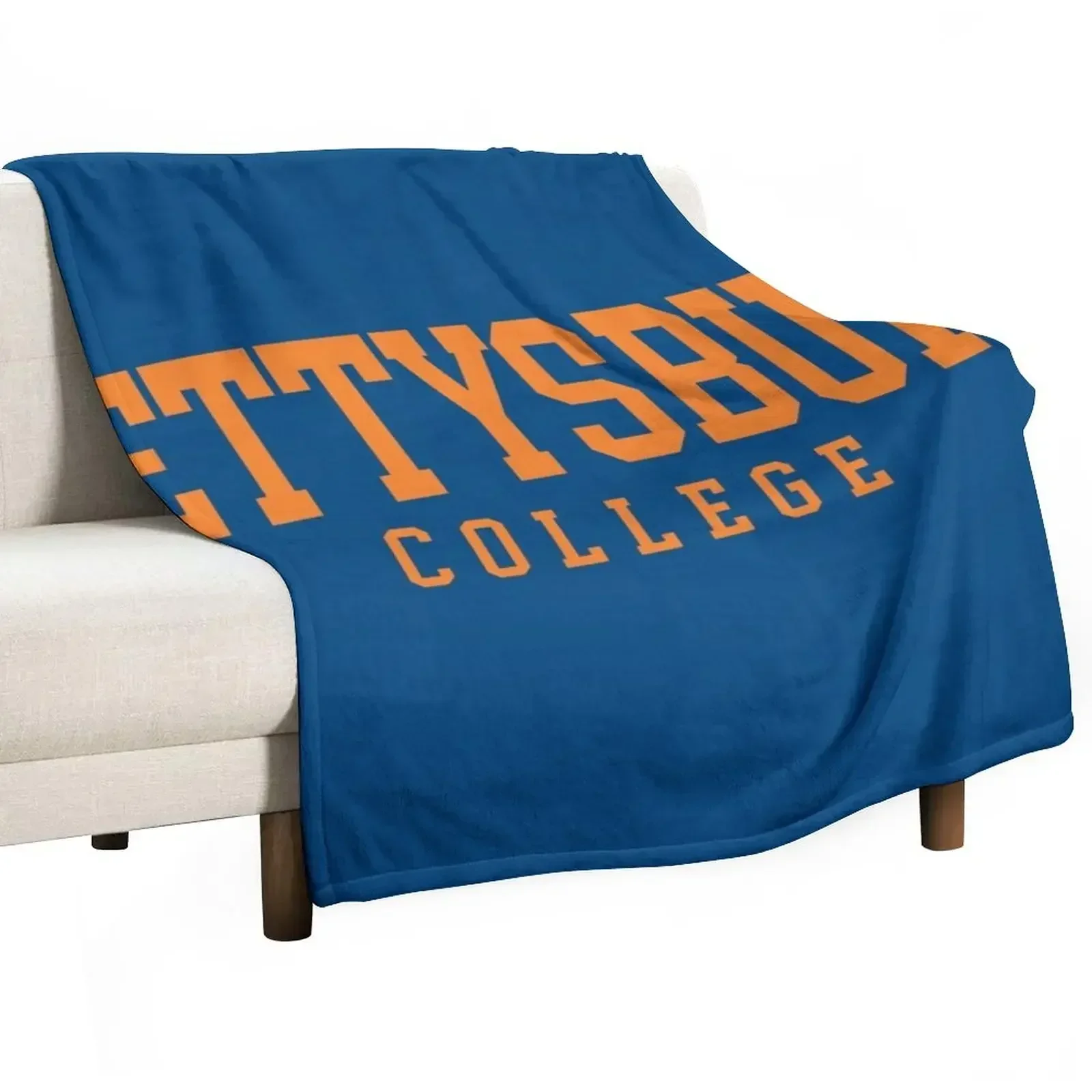 gettysburg - college font curved Throw Blanket Summer Fashion Sofas Blankets