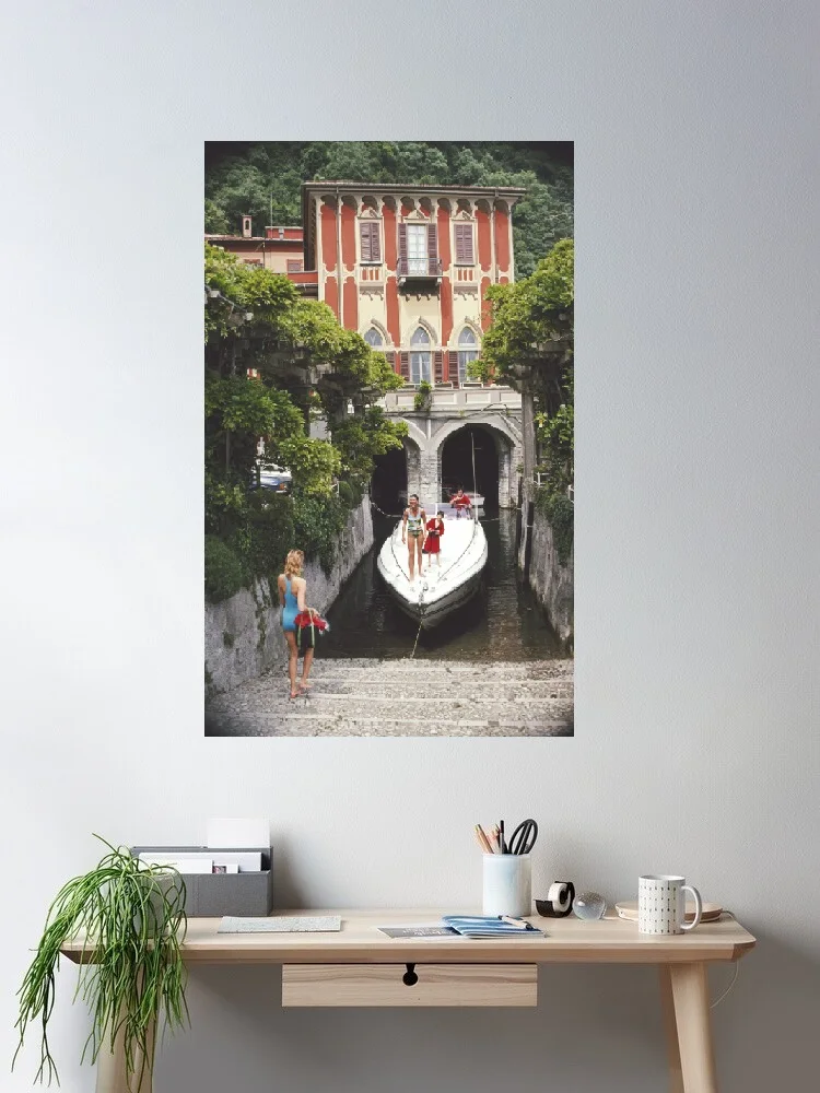 'Camelback Inn' 1967 Slim Aarons , Print Art Canvas Poster,Living Room , Home Wall Decor Picture