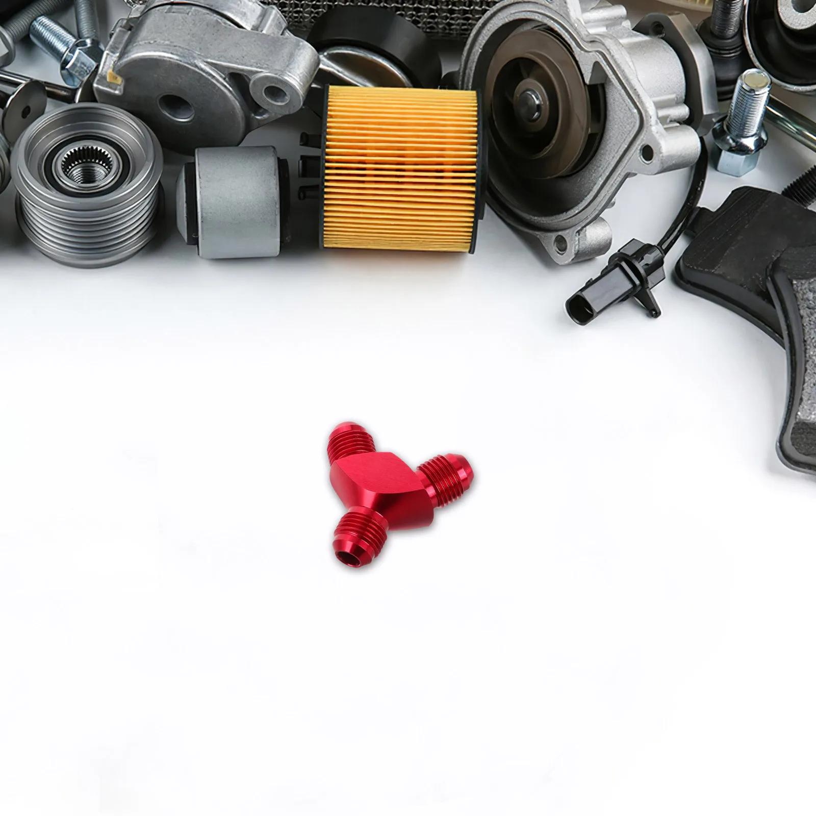 

6an Y Type Oil Cooler Adapter Fitting Aluminum Male Flare Fuel Hose Connector Quick Connect for Transmission Oil Fuel Line