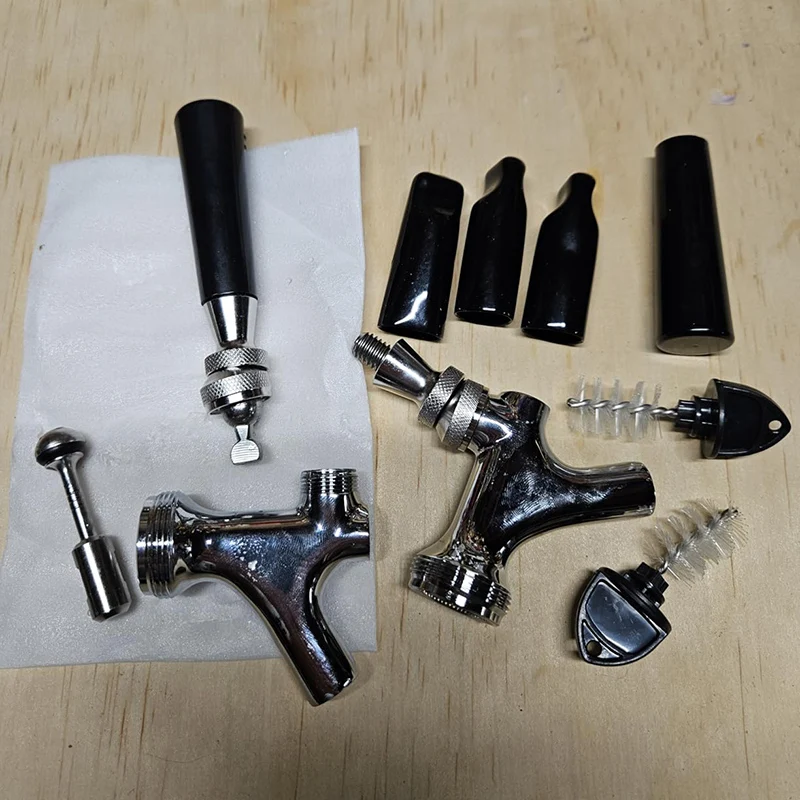 Draft Beer Tap Stainless Steel Core Keg Faucet Commercial Kegerator Tap for Beer Dispenser with Beer Tap Handle & Tap Plug image 6