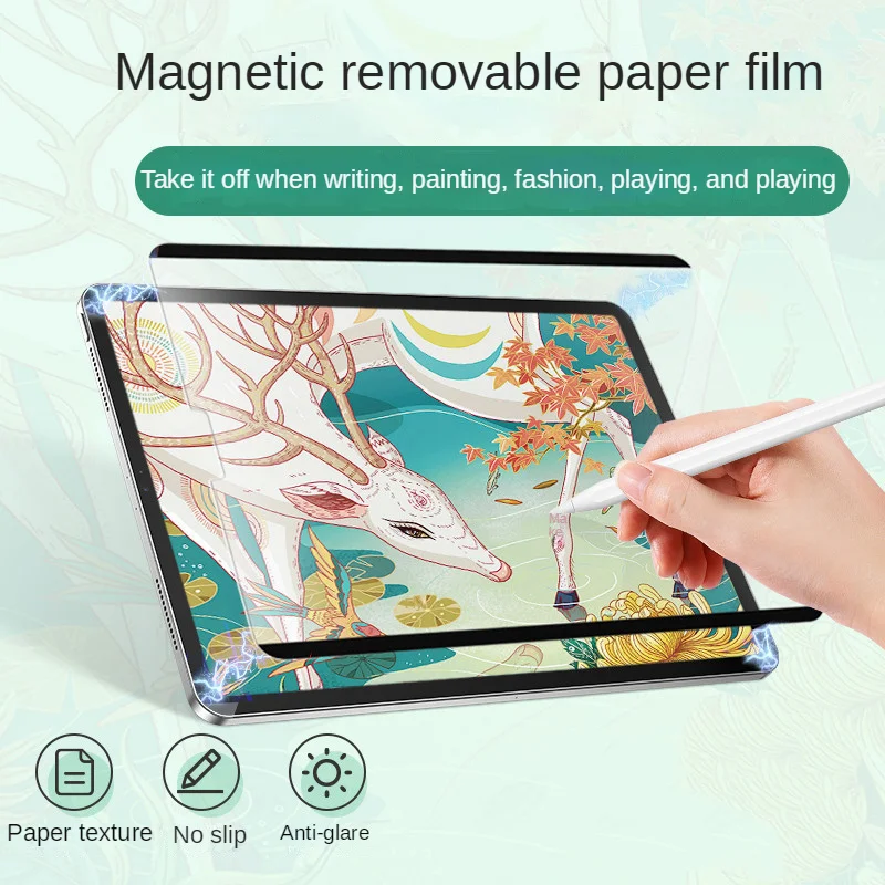 Paper Screen Protector for iPad Air 5 2022 For iPad Pro 11 2021 8th 7th 9th 10th iPad Mini 6 4 5 3 Removable Magnetic attraction