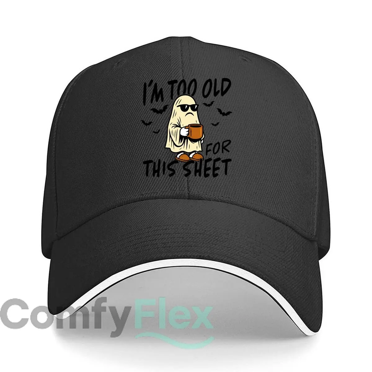 Im Too Old For This Sheet Ghost Bats Hip Hop hat Fashion Outdoor Sports Sandwich Baseball Cap