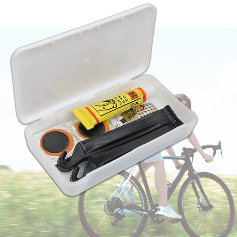 yunyun Patches Repair Set Tire Puncture Patches with Levers, Metal Rasps for Road Bikes