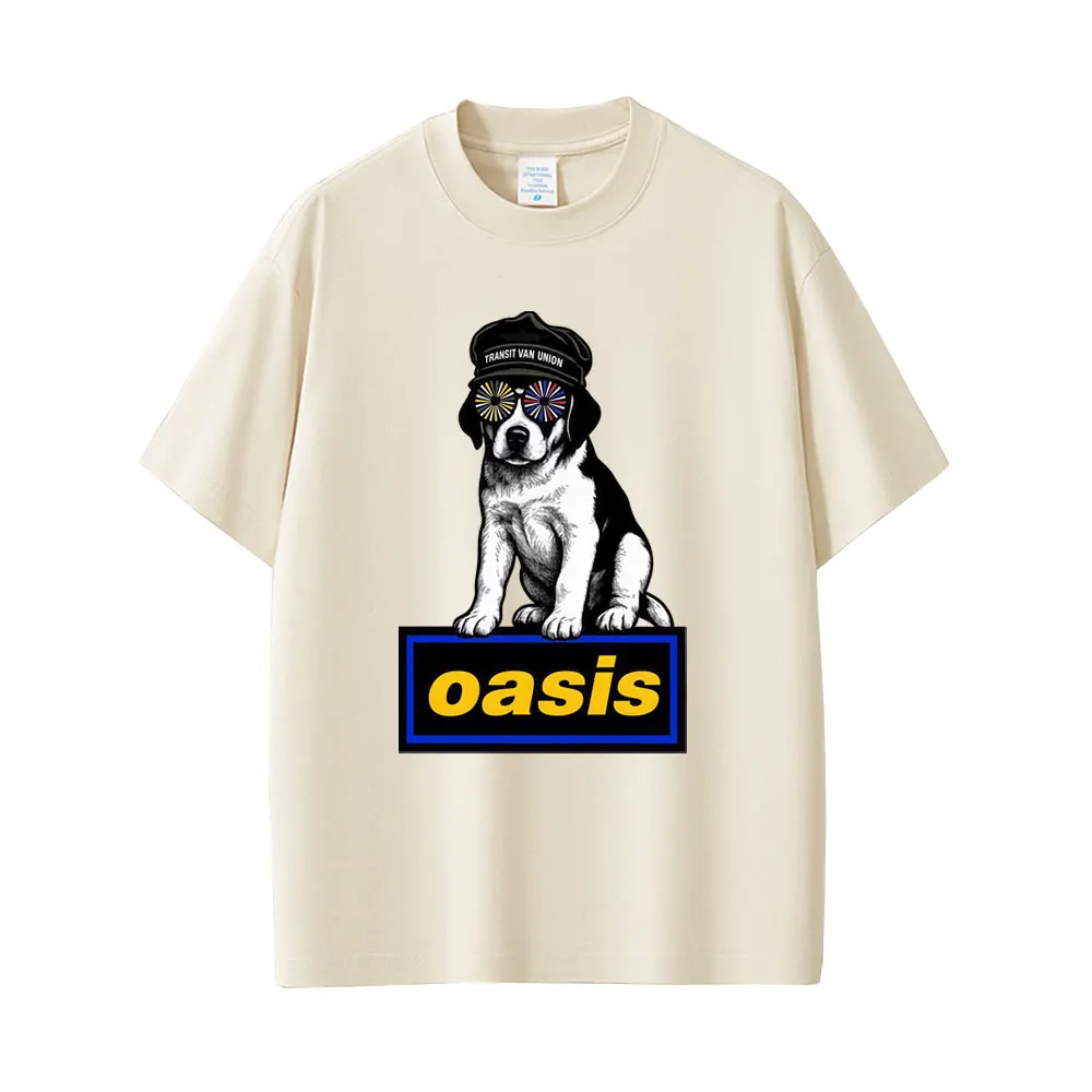 

Rock Band O-Oasis Dog Funny Meme T Shirt Men Women Casual Cotton Vintage T-shirt Men's Hip Hop Oversized Short Sleeve T-shirts