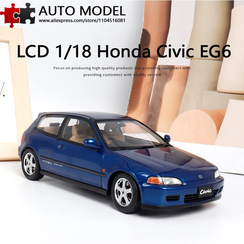 

Модель автомобиля Honda Civic Eg6 Mk5 5-го поколения, масштаб 1:18, имитация из сплава, статическая коллекционная модель, игрушка, подарок, сувенир, украшение