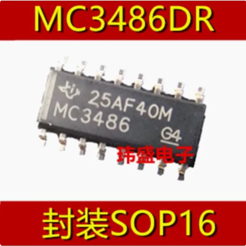 10 pcs MC3486 MC3486DR 3.9MM SOP-16  Buffer and Line Driver Chips