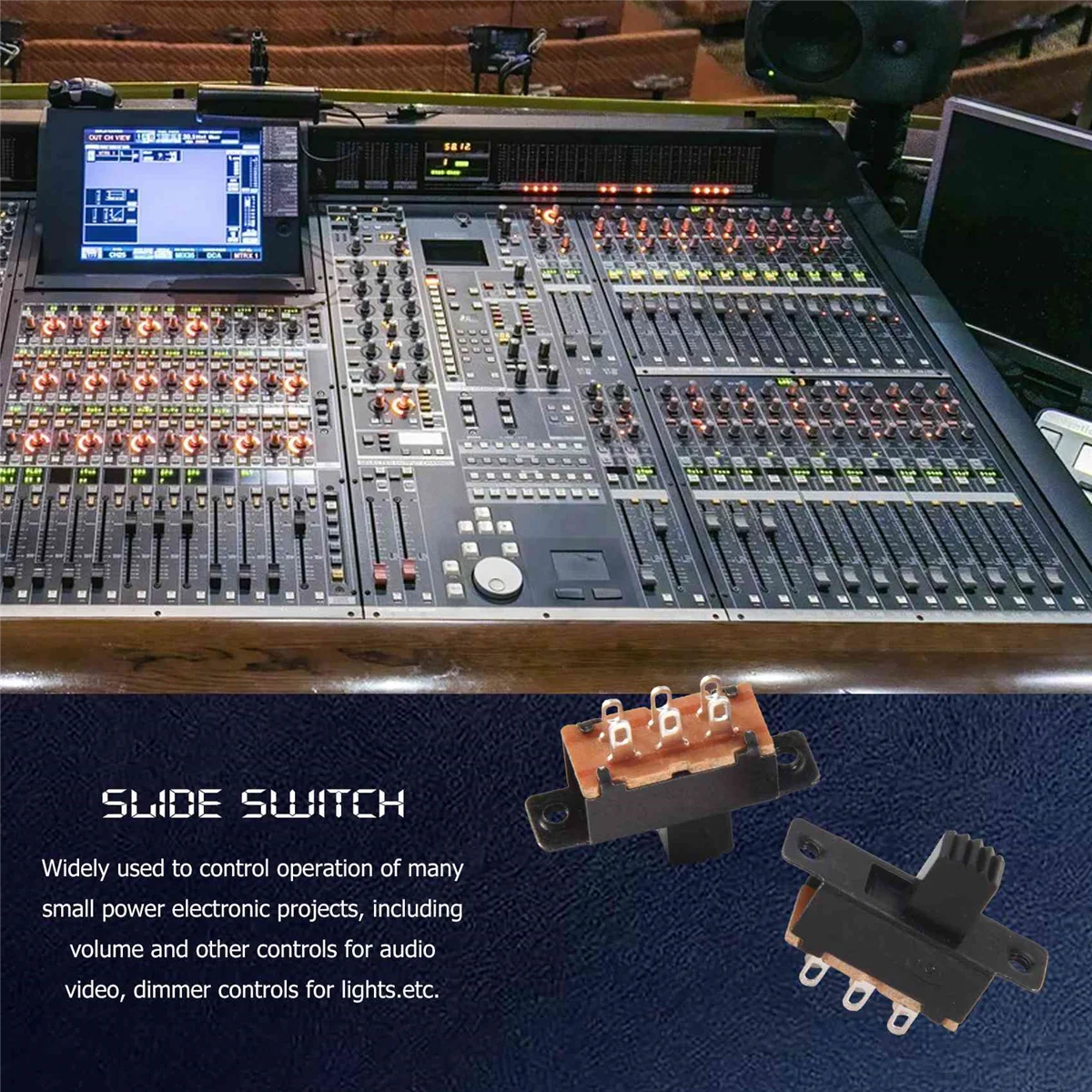 10 Stuks SS22F25-G7 2 Positie Dpdt 2 P 2T Panel Mount Mini Schuifschakelaar Soldeerlug