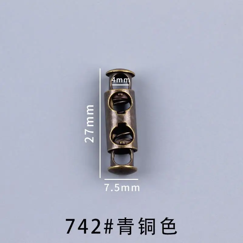 Legering Koord Lock Stopper Lente Toggle Clip Voor Paracord Touw Lanyard Trekkoord Tas Schoenveter Kledingstuk DIY Accessoires 100 stk/partij