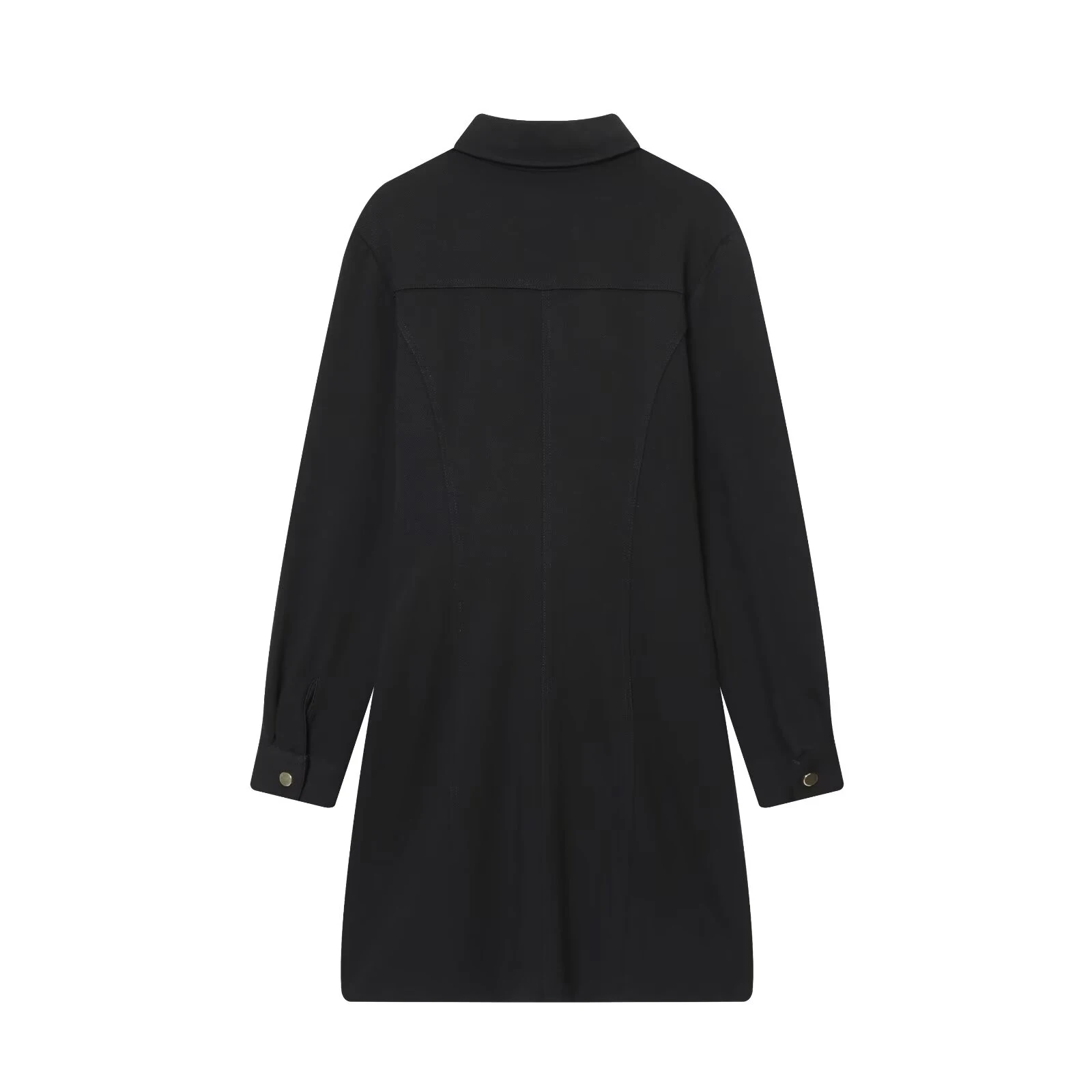 النمط الأوروبي والأمريكي 2025 تصميم الملابس النسائية الجديدة الشعور تنوعا كريب سليم صالح فستان قصير تنورة