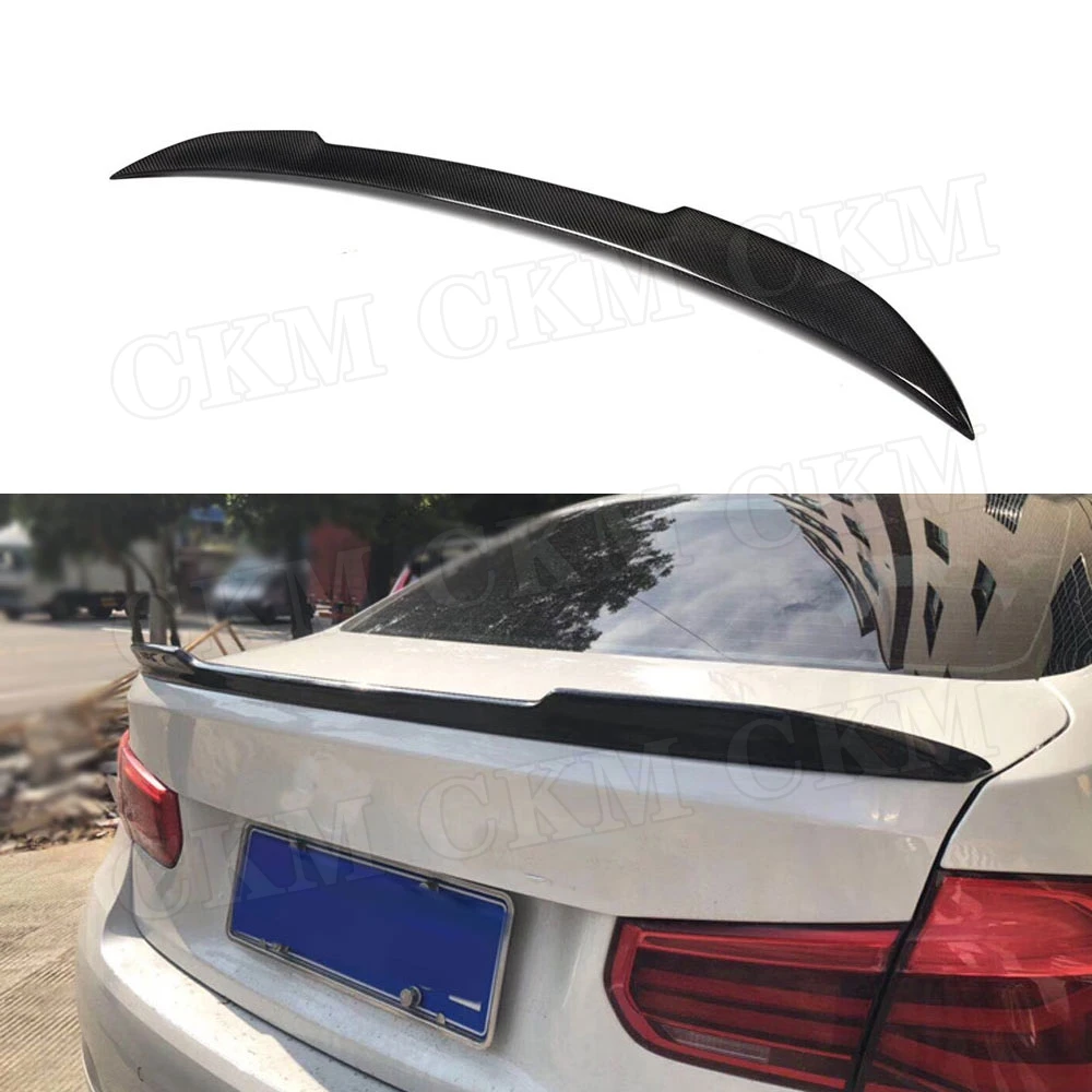 

CKMUUER Carbon Fiber Rear Spoiler Boot Duck Wings FRP Spoiler For BMW 3 Series F30 F80 M3 320i 328i 335i 326D 2012-2018 C Style