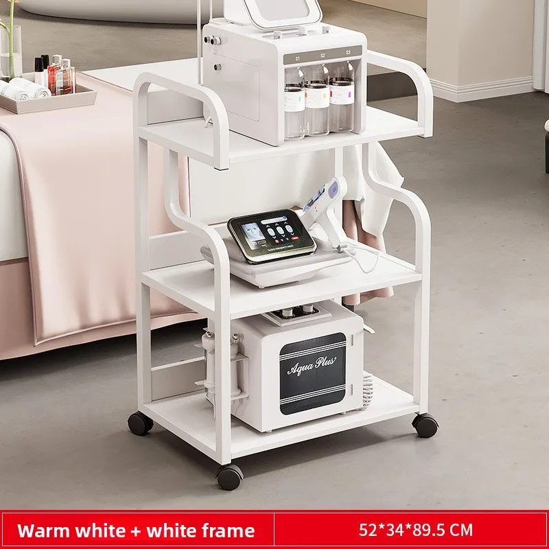 Portable Beauty Equipment Cart Mobile Spa Trolley Salon Tool Cabinet Cosmetic Instrument Storage Utility Cart