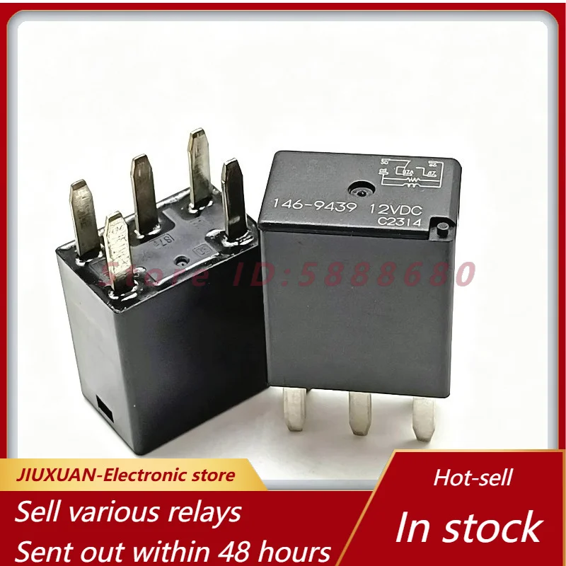 5psc 146-9439 5Pin Automotive Relay DC12V Heavy Duty Relay for Construction Machinery Excavator