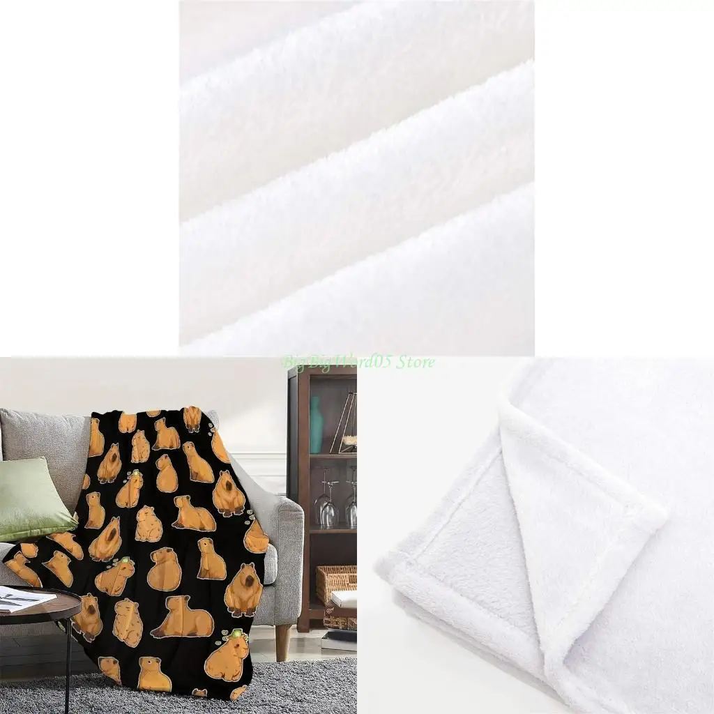 

24TE Capybaras Print Фланелевая одеяло мягкая кровать для взрослых теплые флисовые кровати бросают кровать для дивана для дивана