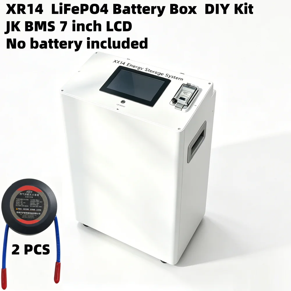 XR14 -7 inch LCD V19 JK BMS16S 280AH LiFePO4 Battery Box 16S 51.2v DIY Kit For EVE CATL 280AH MB314