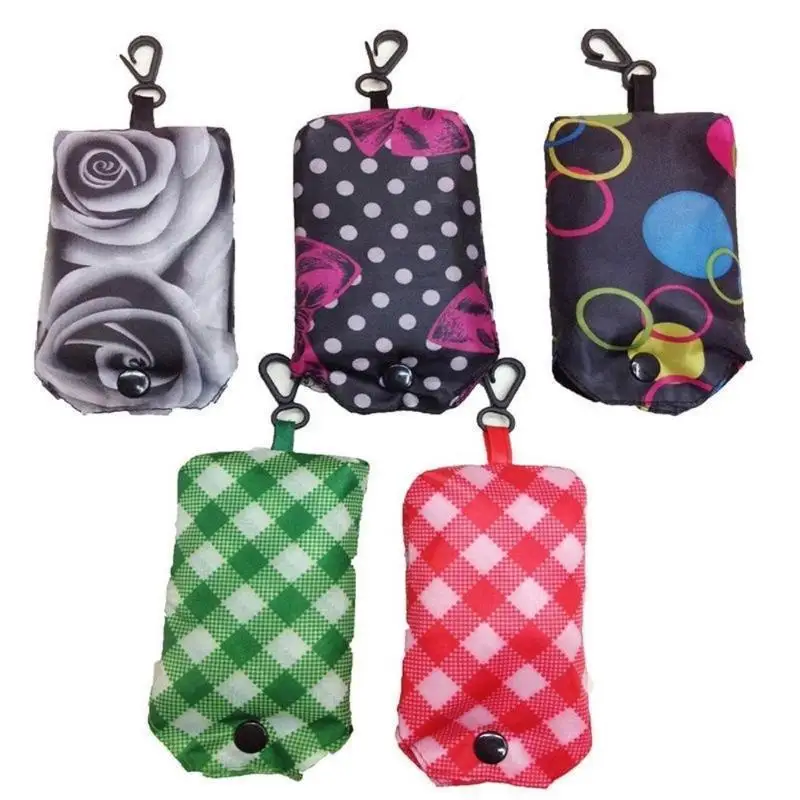 حقيبة تنظيم بوليستر مطبوعة إبداعية عصرية قابلة لإعادة التدوير للسفر وقابلة للطي وقابلة لإعادة الاستخدام وصديقة للبيئة للتسوق (لون عشوائي) #5