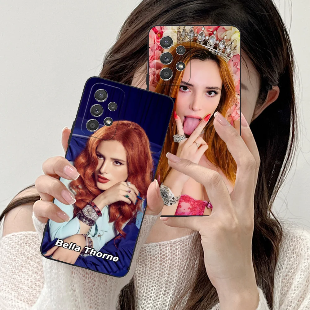 Mobile Bella Thorne Phone Case for Samsung Galaxy A73 72 71 70 55 54 53 52 35 34 32 23 14 13 5G Black Smartphone Cellphone Cover