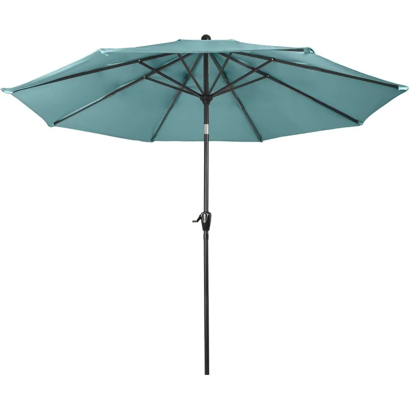 Pure Garden 10-Foot Outdoor Patio Umbrella with Auto-Tilt and Base