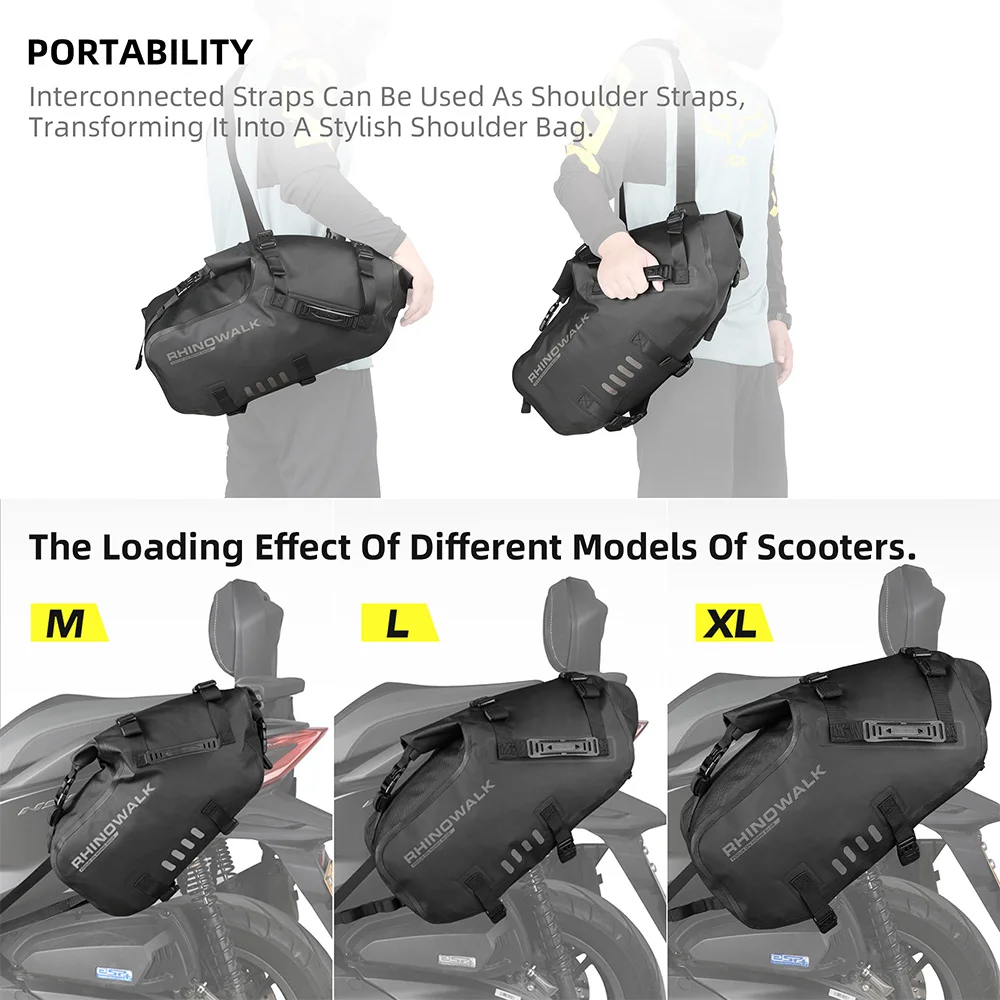 وحيد القرن دراجة نارية الجانب حقيبة مقاوم للماء 18L/28L/48L السرج السلة العالمي السفر حقيبة تخزين الأمتعة دراجة نارية الملحقات