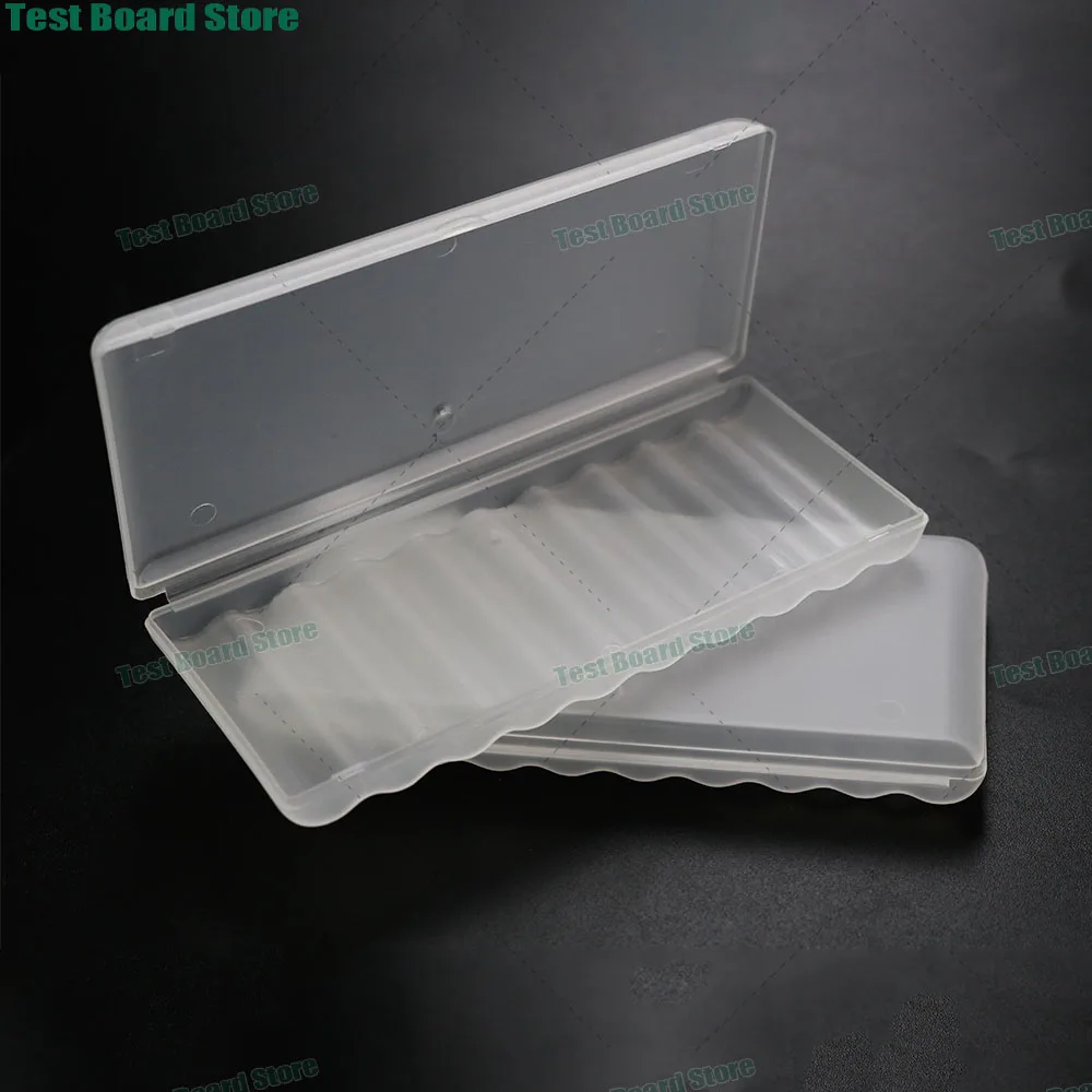 1Pcs 10 card slot transparent plastic battery storage box storage box holder cover for AAA No. 7 battery storage box accessories