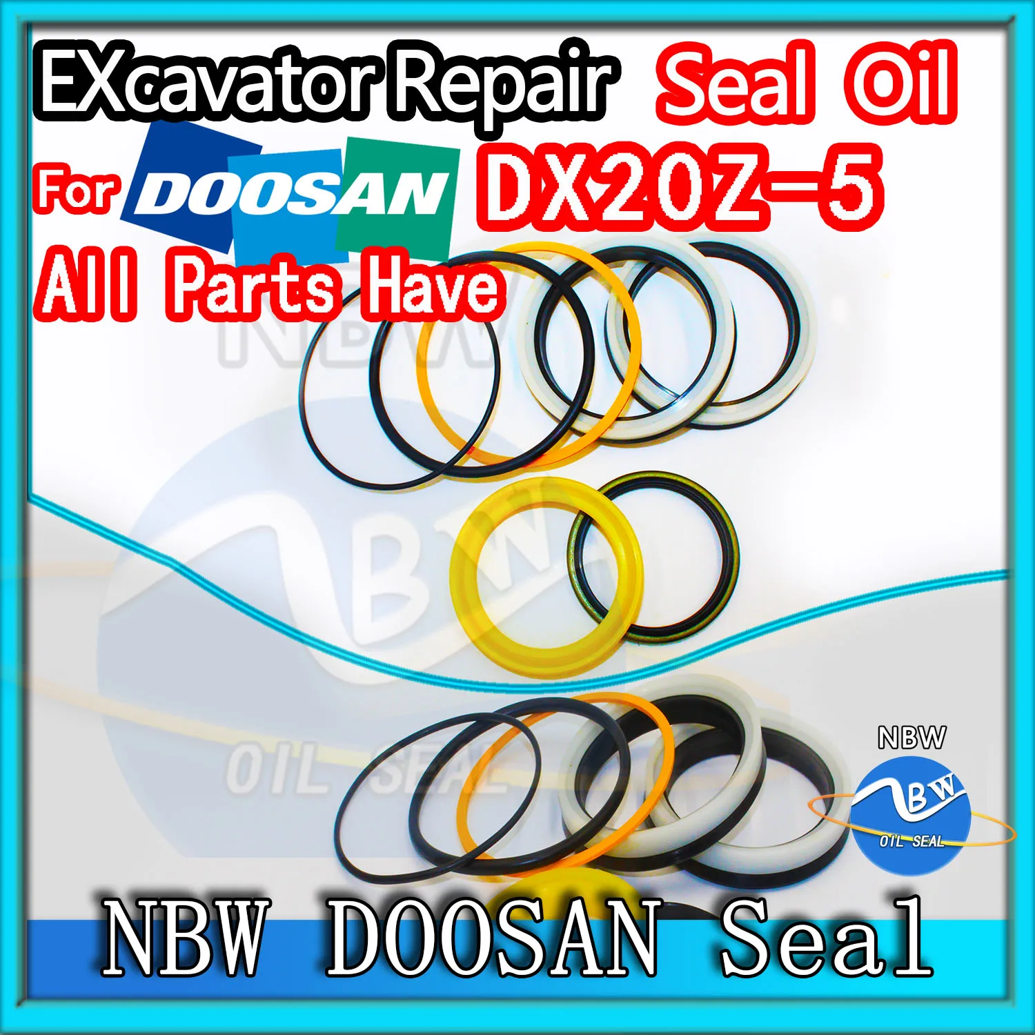 

For Doosan DX20Z-5 Excavator Oil Seal Kit High Quality Repair DX20Z 5 Gear Center Joint Gasket Nitrile NBR Nok Washer Skf Track