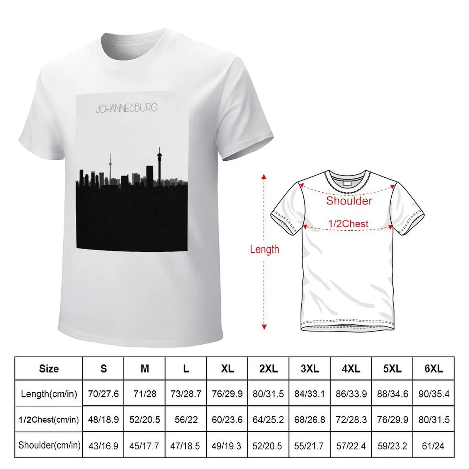 Travel Posters Destination: Johannesburg T-Shirt funnys blanks t shirts men