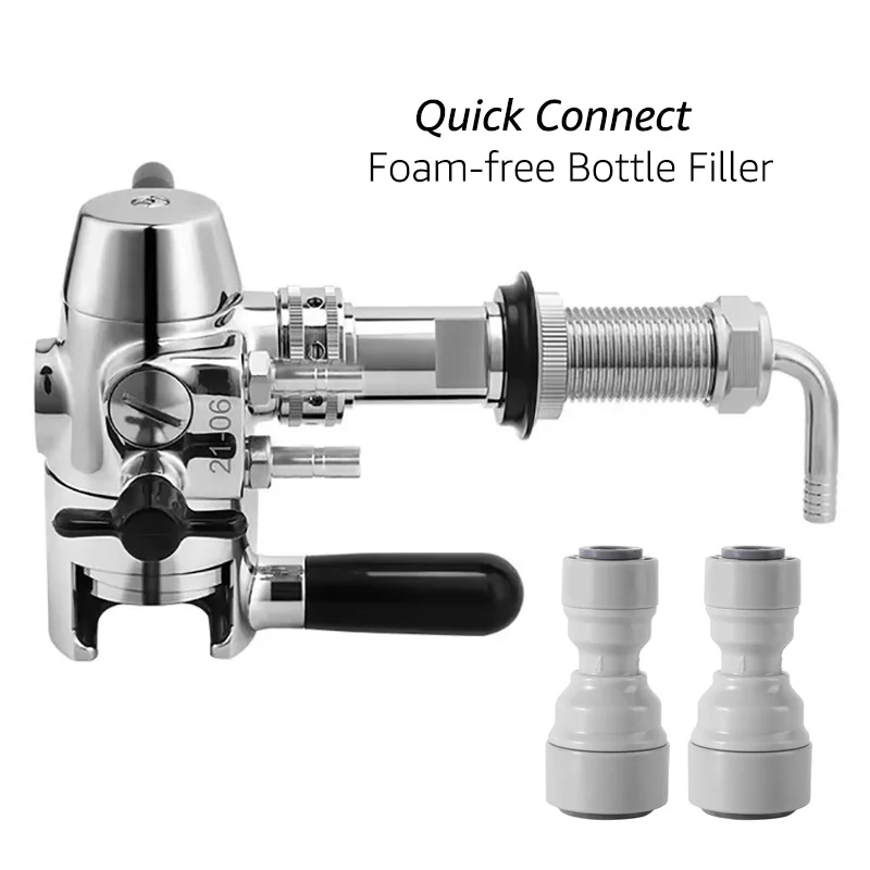 Quick Connect Foam-Free Bottle Filler,Counter Pressure Bottles Filling Beer Tap Defoamer,Homebrew No-foam Beer Bottler Dispenser