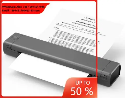 Phomemo M08F Hand Printer Portable Handheld A4 Printer Wireless Printer Support A4 Thermal Paper