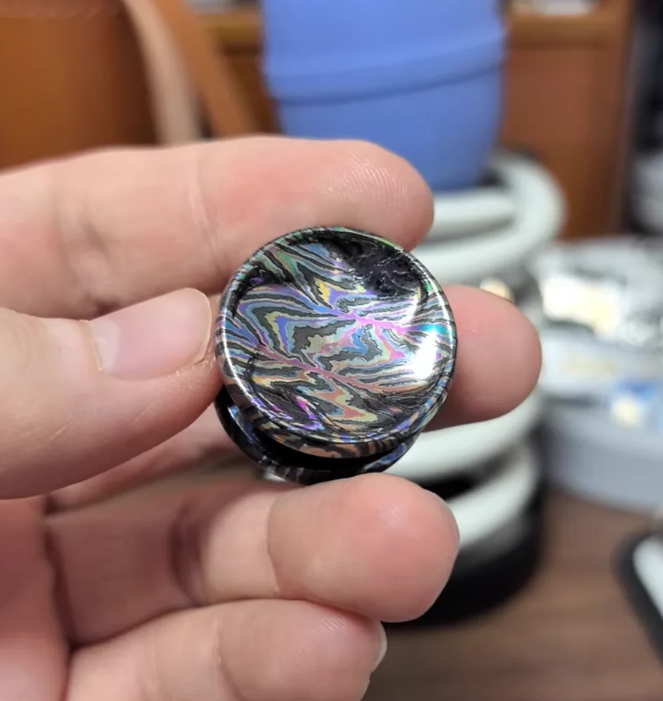 تستخدم EDC zircuti لهب نمط زر سبينر تململ لعبة الضغط #2