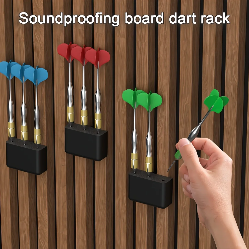 1pc Dart Rack No Drilling Soundproofing Board Dart Holder For Home Studios Office Gaming Rooms Storage Racks Darts Accessories