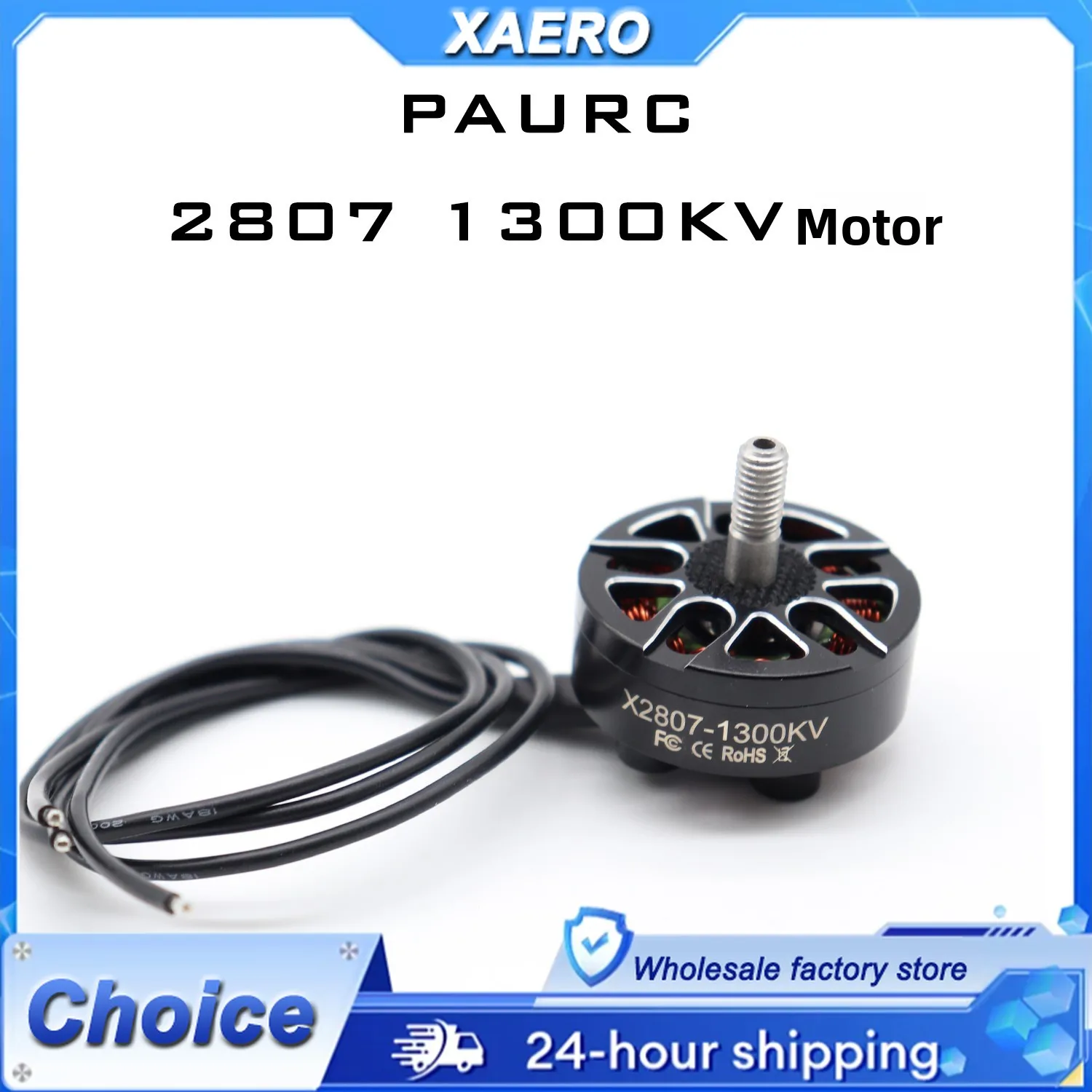 

2807 1300KV Brushless Motor - for 7 Inch FPV Drones, High Performance & Efficient for Long Range or Freestyle