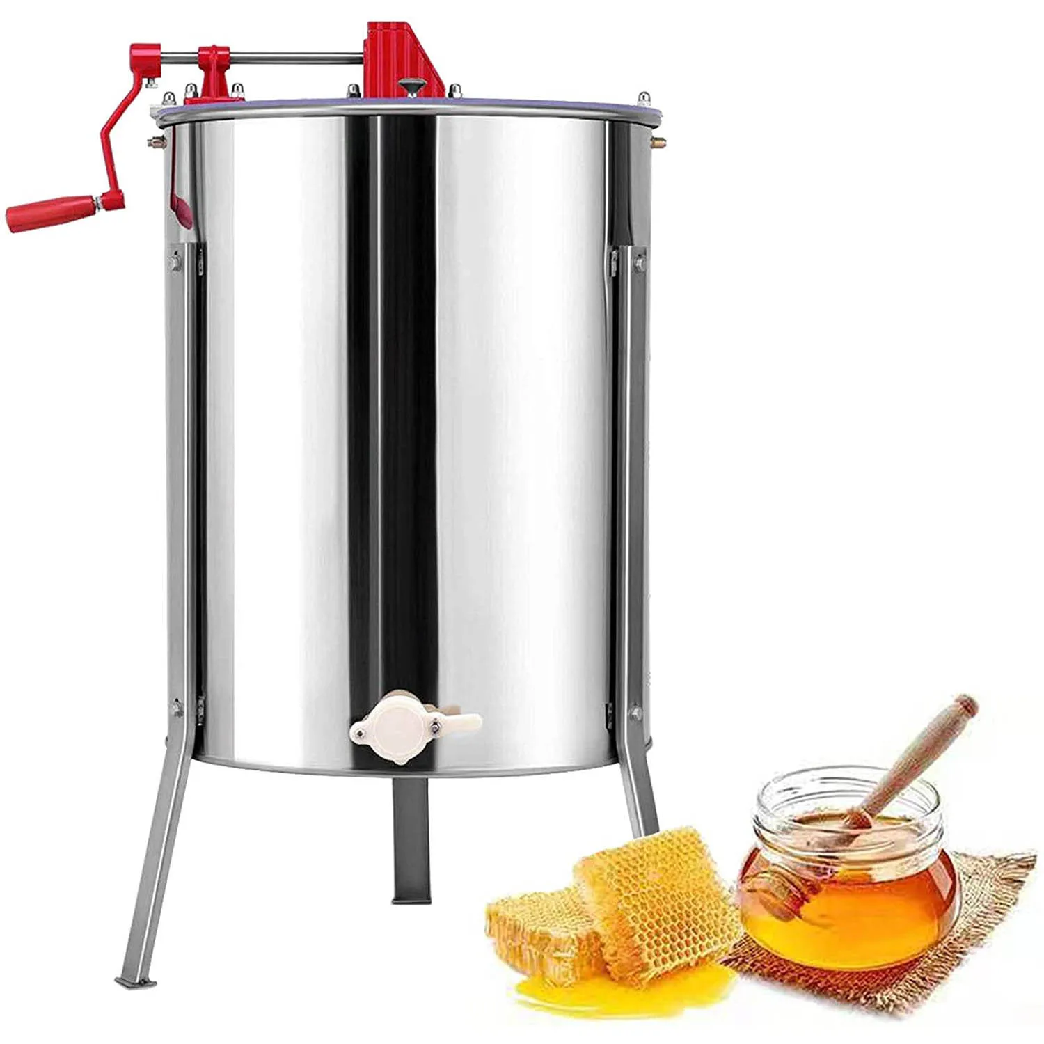 Beekeeping Utensils 2 Frame Manual Honey Shaker Stainless Steel Honey Separator Sugar Throwing Honey Machine Export Hot Sale