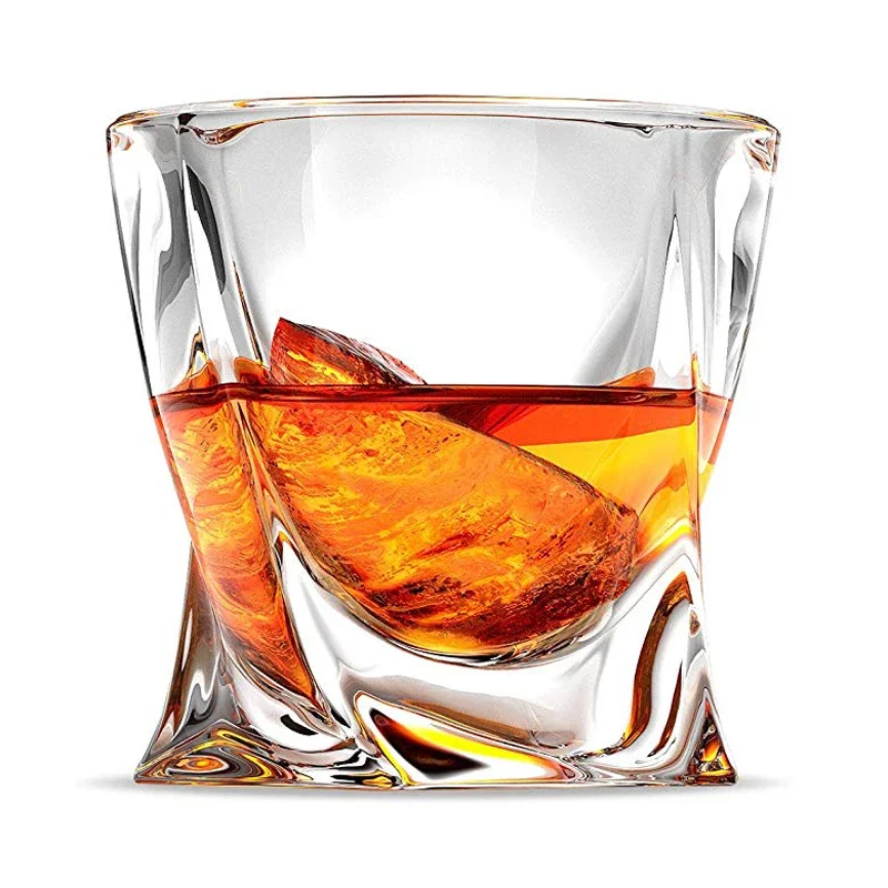 UPORS Crystal Whisky Glass 350ML Unique Elegant Scotch Glasses Liquor Tumbler Whiskey Glass for Home Party Wedding Glasses Gift