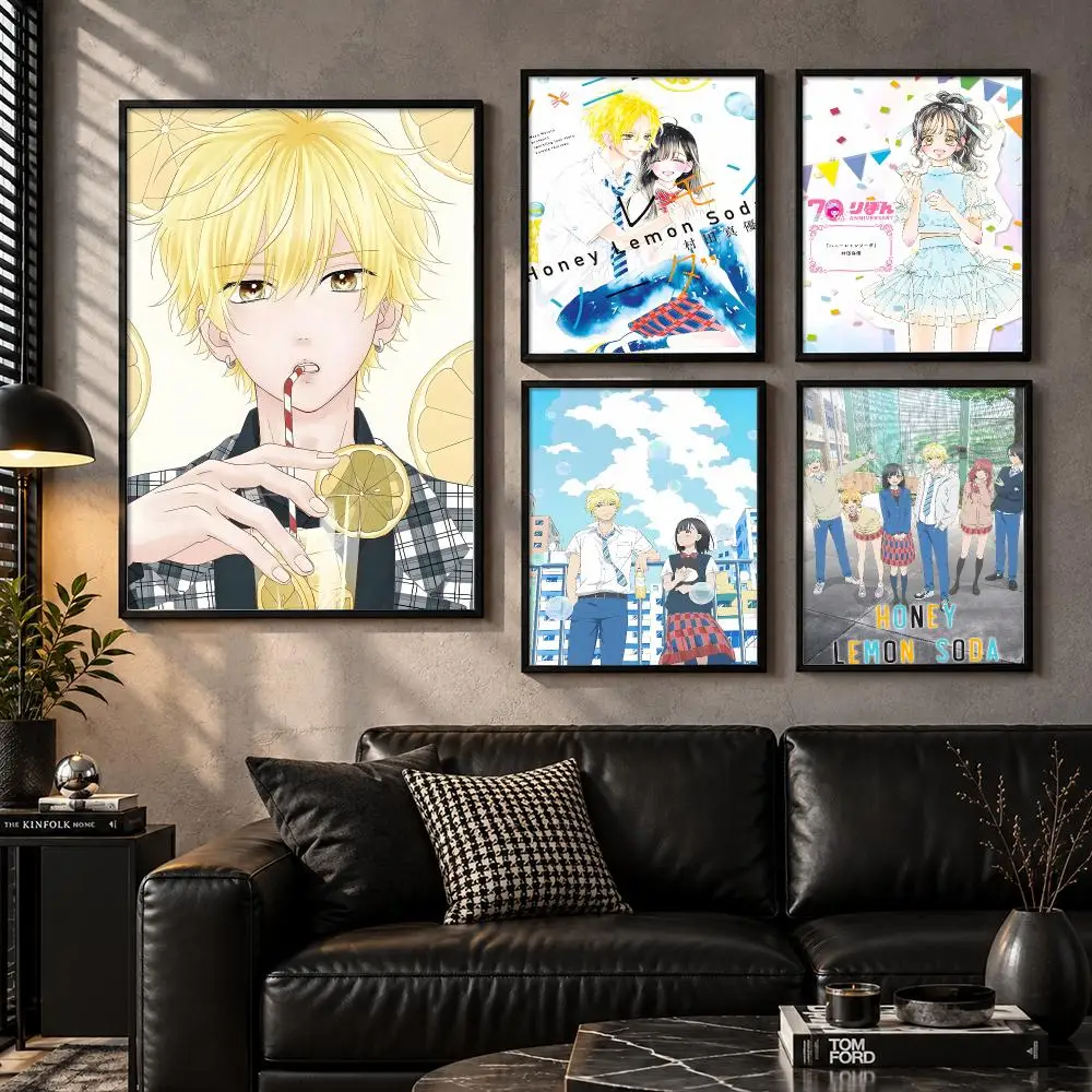 Adventure Characterart Collectible Illustration Honey Lemon Soda Poster Aesthetic Unframed Wall Prints for Bedroom & Living Room