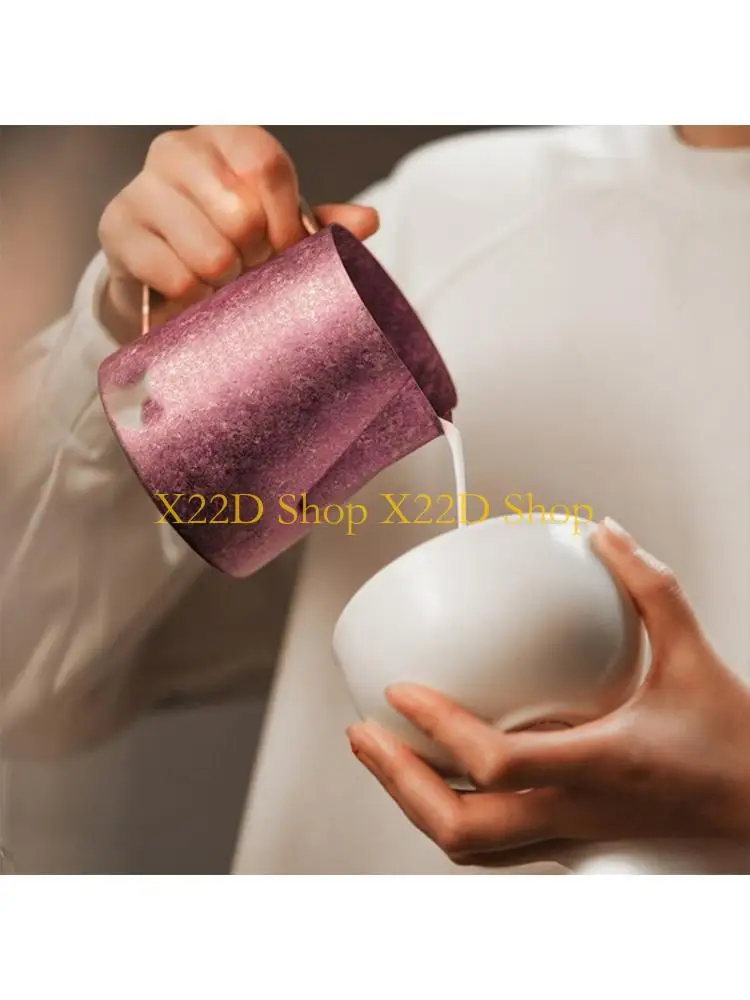 X22D Purer Titaniums Milk Frothing Pitcher 600Ml for Latte Art Espresso Pitcher with Precisions Spout for Baristas
