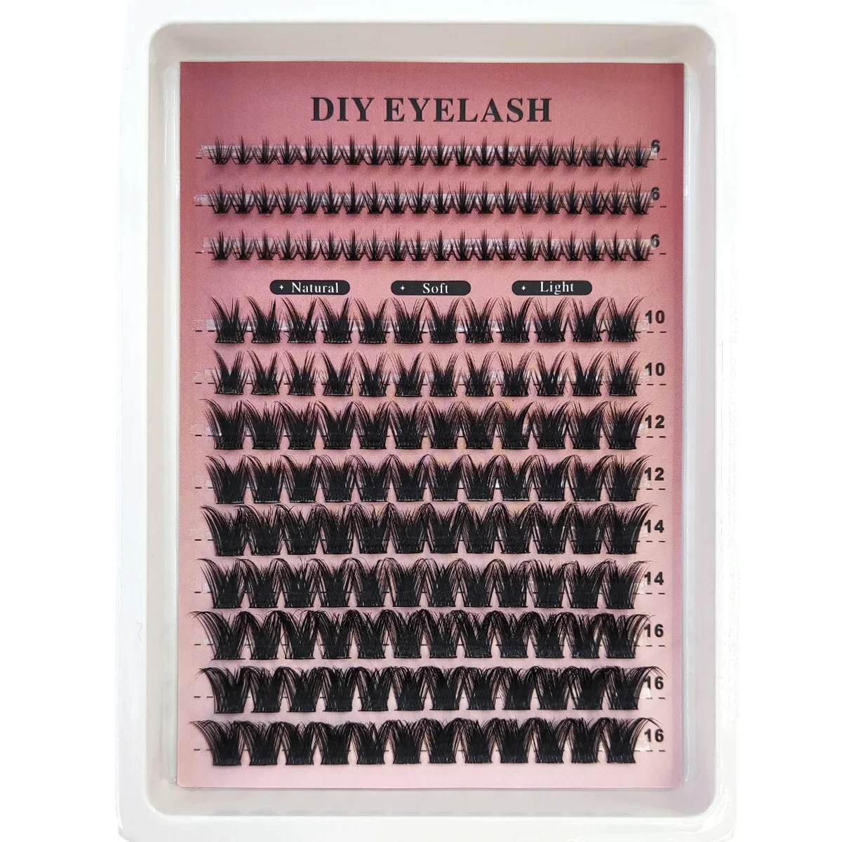 HBZGTLAD Vorgefertigte Fox-Eye Fluffy Lashes Manga Wimpernbüschel Natürliche Katzenaugen-Wimpern mit Spitzen-Wimpernbüscheln und unteren Wimpern – Detail 25