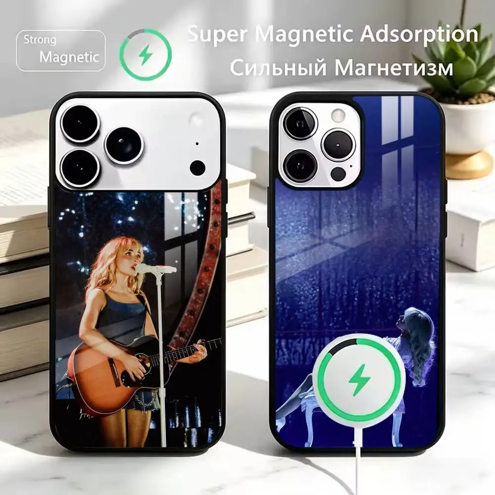 Singer S-Sabrina C-Carpenter  Magnetic Case for iPhone 17 16 15 14 13 12 11 Pro Max Plus Cover