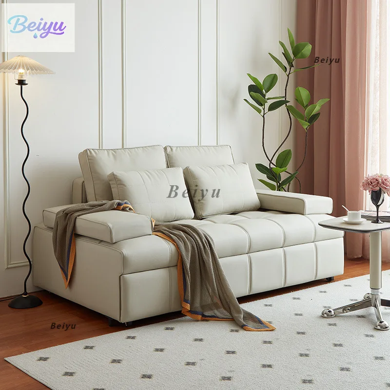 معالجة سرير أريكة لورانس الإيطالي الجديد المخصص، أريكة جلدية متكاملة متعددة الوظائف لغرفة المعيشة مزدوجة الأغراض #1