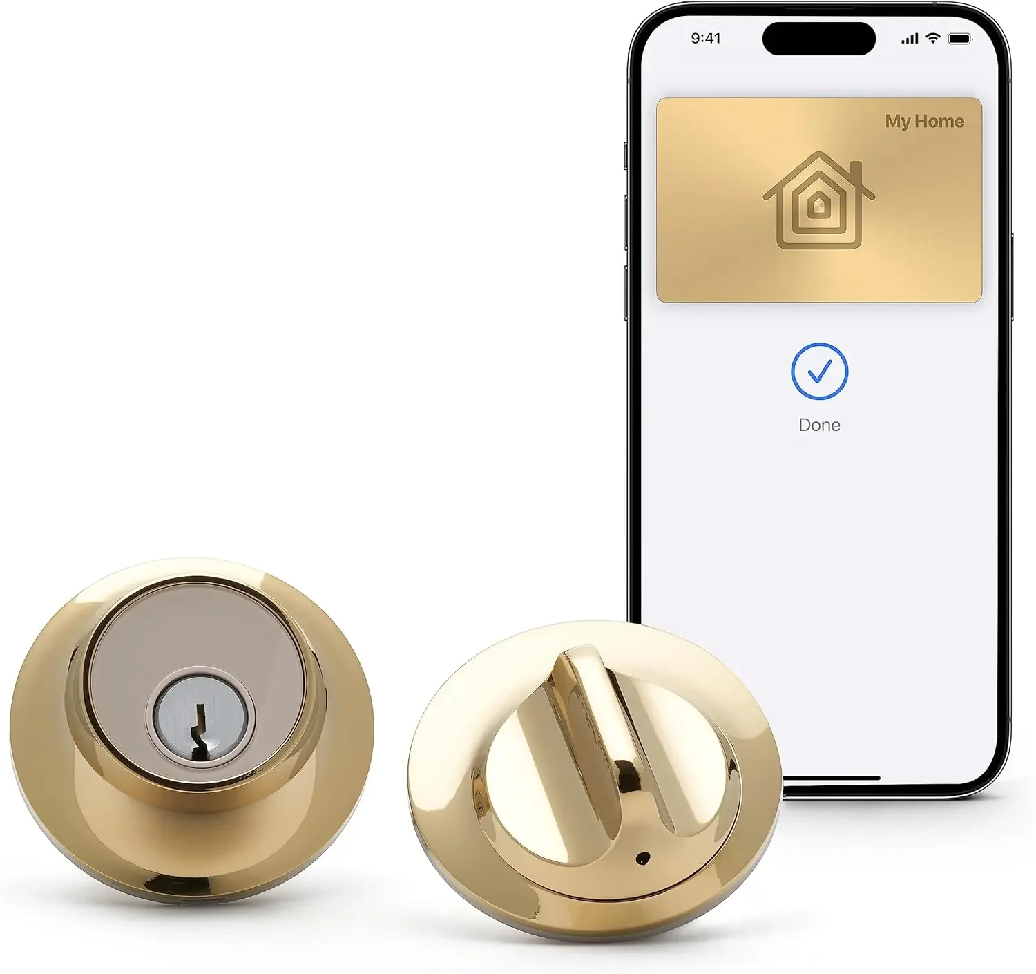 home.Level Lock+ Smart Lock Plus Apple Home Keys - Smart Deadbolt for Keyless Entry - Includes Key Fobs - Works with iOS, Androi