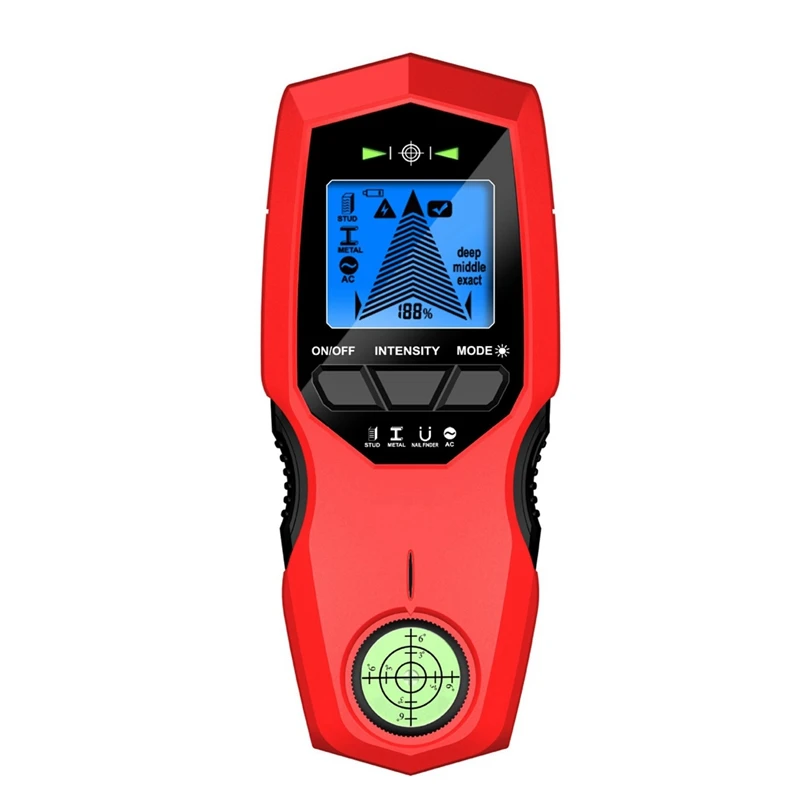 Détecteur mural numérique avec écran LCD rétroéclairé, capteur de métaux, détecteur de goujons en bois, Scanner de câbles AC, 3 Modes de numérisation, Durable et facile à utiliser