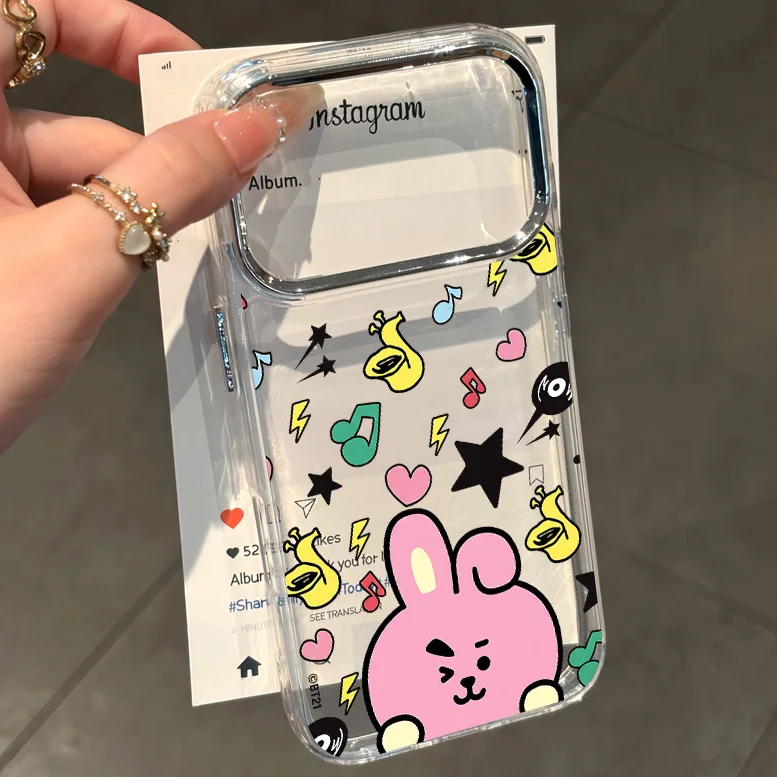 Phone Case for Samsung Galaxy S26 S25 S24 S23 S22 S21 S20 FE Ultra Edge Plus 4G 5G Lovely B-Bt21 New Transparent Soft Cover - view 3
