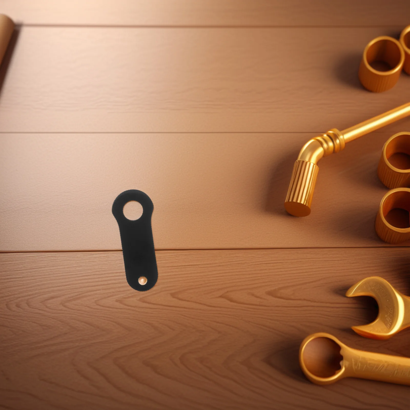 Set da 5 pezzi di 5 grucce Campana da guida fortunata con portachiavi ad anello diviso Indicatore di direzione posteriore Bobber indiano nero