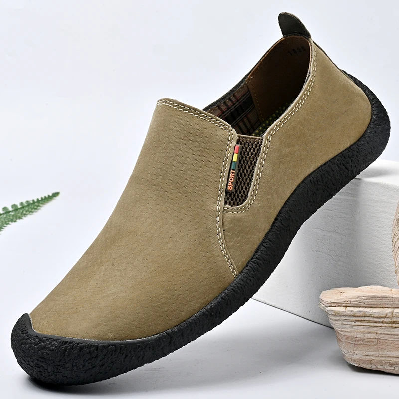 

Men Casual Loafers Shoes Flat Comfortable Breathable Solid Color Classic Daily Men Shoes Size 38-46